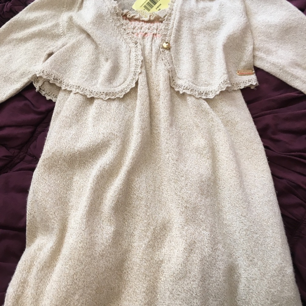{ Pili Carrera } Baby Gold Thread Embroider Dress